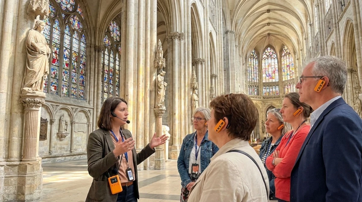 Guided cathedral tour using wireless receivers during daytime visiting hours Guided cathedral tour using wireless receivers during daytime visiting hours